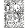 Coloriage - Perroquets - Tableau à colorier - Avec contours velours noir - Dès 3 ans