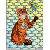 photo-Coloriage - Chat - Tableau à colorier - Avec contours velours noir - Dès 3 ans