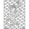 Coloriage - Chat - Tableau à colorier - Avec contours velours noir - Dès 3 ans