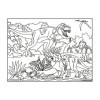 Coloriage - Dinosaures - Tableau à colorier - Avec contours velours noir - Dès 3 ans
