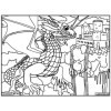Coloriage - Dragon - Tableau à colorier - Avec contours velours noir - Dès 3 ans