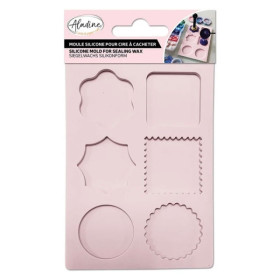 photo-Moule - Silicone - Pour sceaux de cire - 6 formes différentes - Carterie - Loisirs créatifs - Aladine