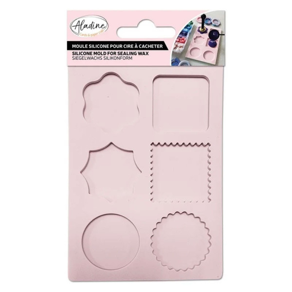 photo-Moule - Silicone - Pour sceaux de cire - 6 formes différentes - Carterie - Loisirs créatifs - Aladine