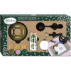 photo-Cire à cacheter - Coffret thème nature - Chauffe-plat + cuillère à cire + pastilles + sceaux - Aladine