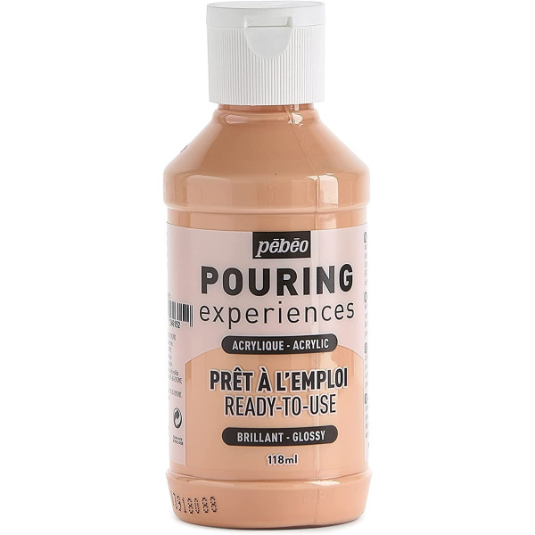 photo-Peinture acrylique - Pouring - Pébéo - Rose portrait - 118 ml