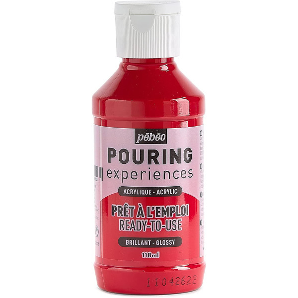 photo-Peinture acrylique - Pouring - Pébéo - Rouge magenta - 118 ml