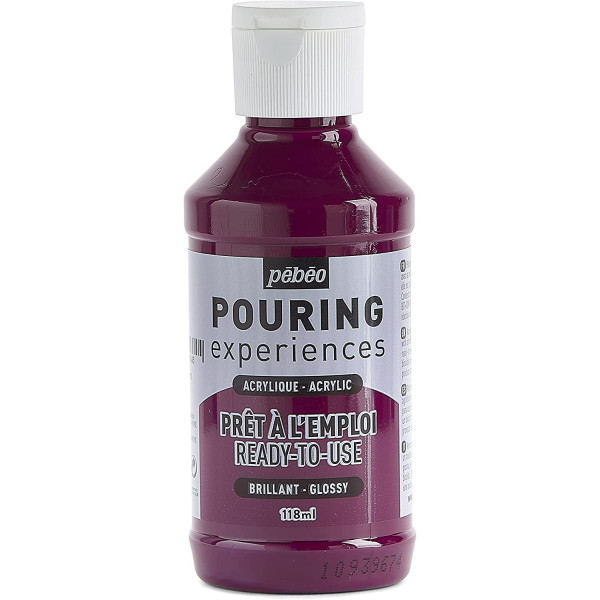 photo-Peinture acrylique - Pouring - Pébéo - Magenta foncé - 118 ml