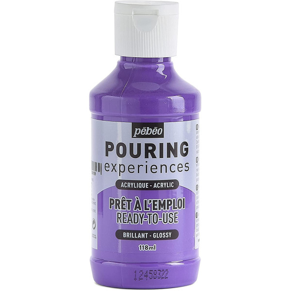 photo-Peinture acrylique - Pouring - Pébéo - Violet clair - 118 ml