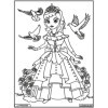 Coloriage - Princesse - Tableau à colorier - Avec contours velours noir - Dès 3 ans