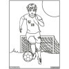 Coloriage - Footballeur - Tableau à colorier - Avec contours velours noir - Dès 3 ans