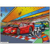 Coloriage - Supercars - Tableau à colorier - Avec contours velours noir - Dès 3 ans