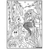 Coloriage - Sirène - Tableau à colorier - Avec contours velours noir - Dès 3 ans