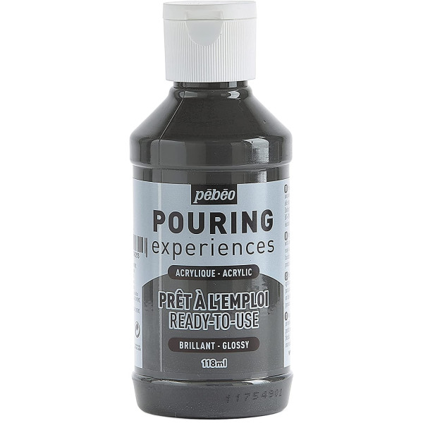 photo-Peinture acrylique - Pouring - Pébéo - Gris - 118 ml