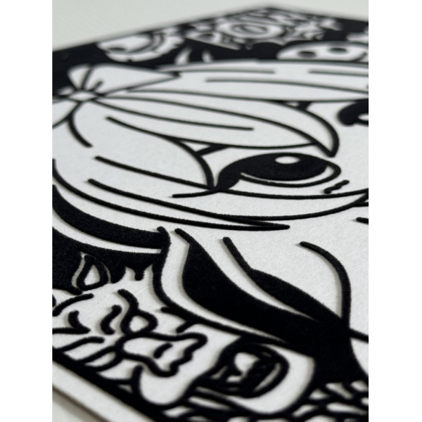 Coloriage - Manga - Tableau à colorier - Avec contours velours noir - Dès 3 ans