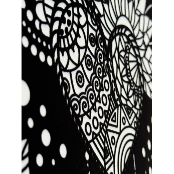 Coloriage - Attrape rêve - Tableau à colorier - Avec contours velours noir - Dès 3 ans