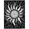 photo-Coloriage - Mandala soleil - Tableau à colorier - Avec contours velours noir - Dès 3 ans