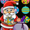 Coloriage - Père noël - Tableau à colorier - Avec contours velours noir - Dès 3 ans