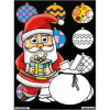 Coloriage - Père noël - Tableau à colorier - Avec contours velours noir - Dès 3 ans