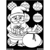 Coloriage - Père noël - Tableau à colorier - Avec contours velours noir - Dès 3 ans