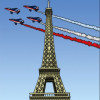 Coloriage - Tour Eiffel - Tableau à colorier - Avec contours velours noir - Dès 3 ans