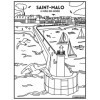 Coloriage - Saint-Malo - Tableau à colorier - Avec contours velours noir - Dès 3 ans
