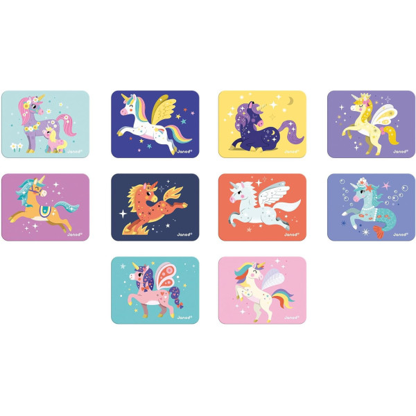 Jeu éducatif - Magnéti'Book - Licorne - 44 magnets + modèles - Invente des histoires - Janod