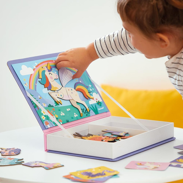 Jeu éducatif - Magnéti'Book - Licorne - 44 magnets + modèles - Invente des histoires - Janod