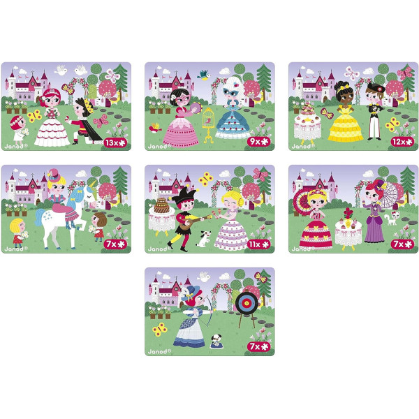 Jeu éducatif - Magnéti'Book - Princesses - 55 magnets + modèles - Invente des histoires - Janod