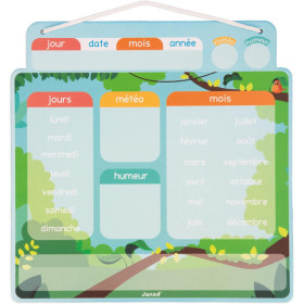 Jeu éducatif - Calendrier magnétique - Dès 3 ans - Bois - Apprentissage - Janod