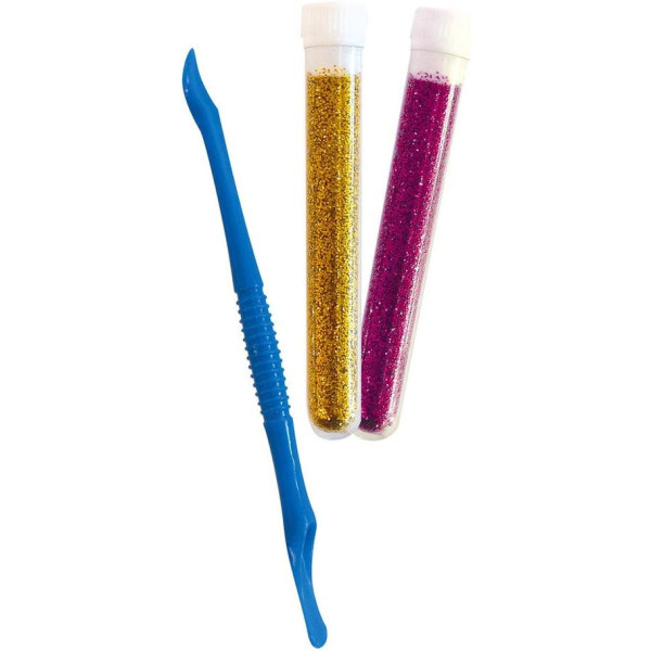 Jeu créatif - Tableaux à paillettes - Les fées - 3 modèles + tubes de paillettes - Janod