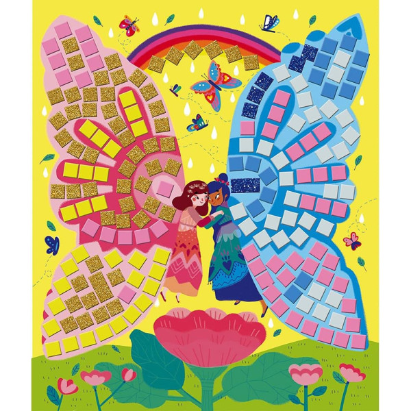 Jeu créatif - Tableaux mosaïques - Fées de la forêt - 5 modèles + mosaïques en mousse - Janod