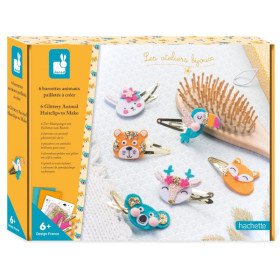photo-Jeu créatif - Création de barrettes - 6 modèles animaux - Dès 6 ans - Janod