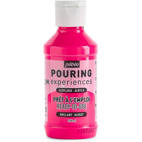 photo-Peinture acrylique - Pouring - Pébéo - Rose fluorescent - 118 ml