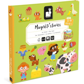 photo-Jeu éducatif - Magnéti'Stories - La ferme - Livre + 30 magnets - Invente des histoires - Janod