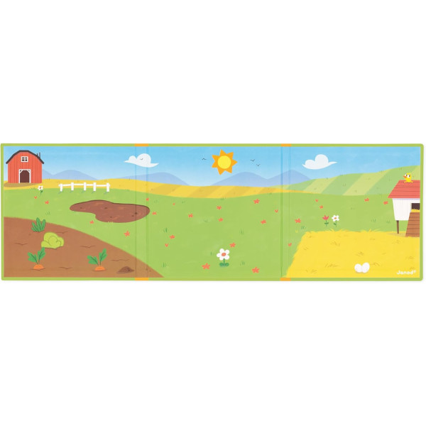 Jeu éducatif - Magnéti'Stories - La ferme - Livre + 30 magnets - Invente des histoires - Janod