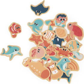 Jeu d'éveil - Magnets - Bois - Aimantés - Les fonds marins - Dès 2 ans - Janod