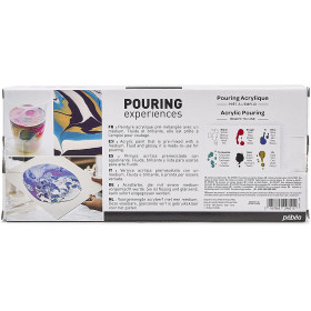 Peinture acrylique - Pouring - Pébéo - 6 flacons - 118ml - Assortiment couleurs