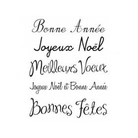 photo-Tampons à monter - Noël - Bonne année - 5 modèles - Pour tampons - Artemio