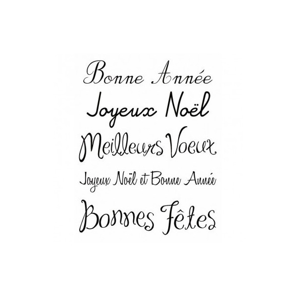 photo-Tampons à monter - Noël - Bonne année - 5 modèles - Pour tampons - Artemio