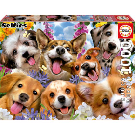 photo-Puzzle - Animaux - Chiens et chiots - Selfie - 1000 pièces - Dès 14 ans - Educa