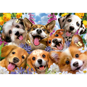 Puzzle - Animaux - Chiens et chiots - Selfie - 1000 pièces - Dès 14 ans - Educa