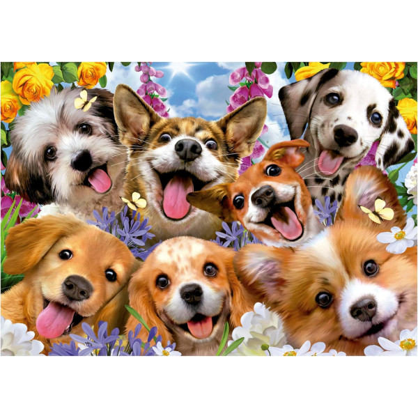 Puzzle - Animaux - Chiens et chiots - Selfie - 1000 pièces - Dès 14 ans - Educa