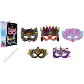 Jeu créatif - Créer des masques de fête - 5 modèles - A gratter - Dès 5 ans - Janod