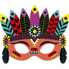 Jeu créatif - Créer des masques de fête - 5 modèles - A gratter - Dès 5 ans - Janod