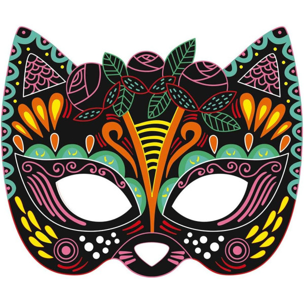 Jeu créatif - Créer des masques de fête - 5 modèles - A gratter - Dès 5 ans - Janod