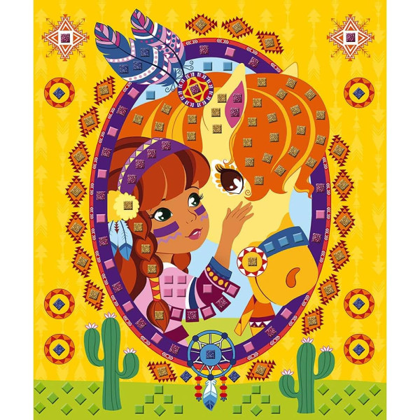 Jeu créatif - Tableaux mosaïques - Poney et licorne - 3 modèles + mosaïques en mousse - Janod