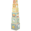 Jeux d'éveil - Cubes à empiler - Bois - Assortiments de 6 tailles et modèles - Dès 6 mois - Janod