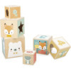 Jeux d'éveil - Cubes à empiler - Bois - Assortiments de 6 tailles et modèles - Dès 6 mois - Janod
