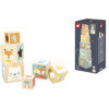 Jeux d'éveil - Cubes à empiler - Bois - Assortiments de 6 tailles et modèles - Dès 6 mois - Janod
