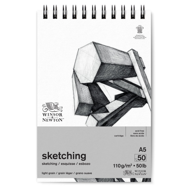 photo-Bloc - Croquis - Dessin - A5 - 110g - 50 feuilles - Spirale - Winsor et Newton